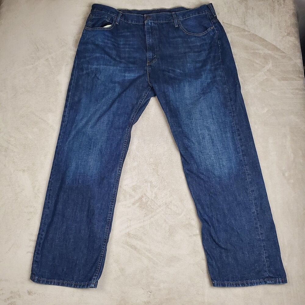 Levis 569 Jeans Mens 40x32 Blue Medium Wash Relaxed Straight Denim Pants Casual